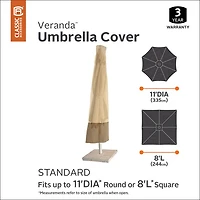 Classic Accessories Veranda Water Resistant Umbrella Cover - 10ft. - Beige