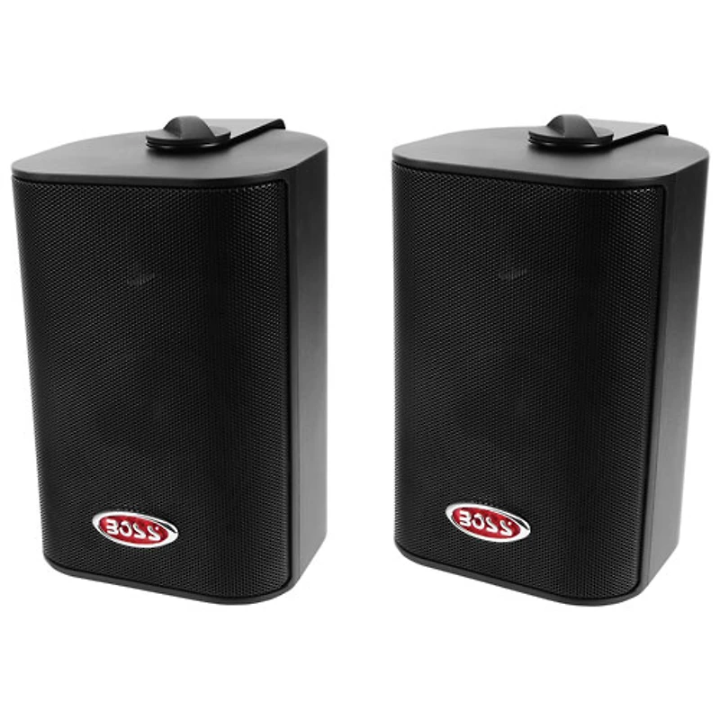 Boss Audio MR4.3B 200-Watt Indoor/Outdoor Weatherproof 3-Way Speaker System - Black - Pair