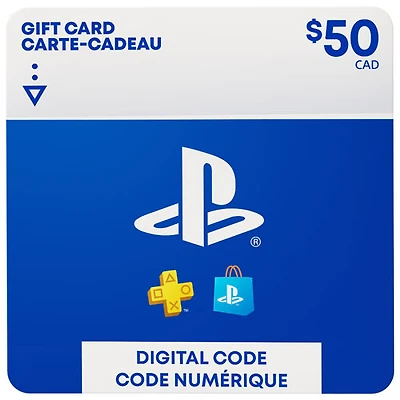 Carte-cadeau à code de téléchargement numérique de $ pour PlayStation Store
