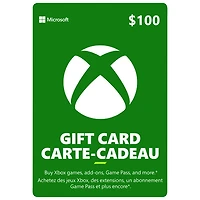 Carte-cadeau de 100 $ pour Xbox Live - Téléchargement numérique