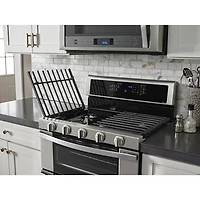 Whirlpool 30" 6.0 Cu. Ft. Double Oven 5-Burner Slide-In Gas Range (WGG745S0FS) - Stainless Steel