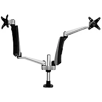 StarTech 30" Dual Arm Full Motion Monitor Desk Mount - Silver/Black