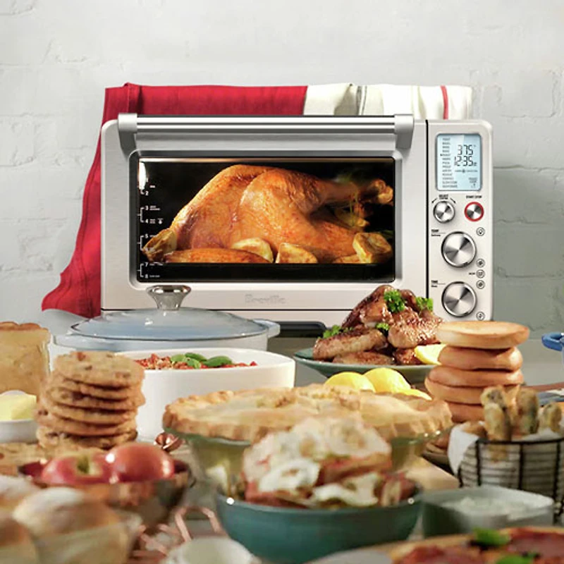 Four grille-pain à convection et friteuse à air chaud Smart Oven de Breville - 1 pi³/28,3 l - Acier inoxydable