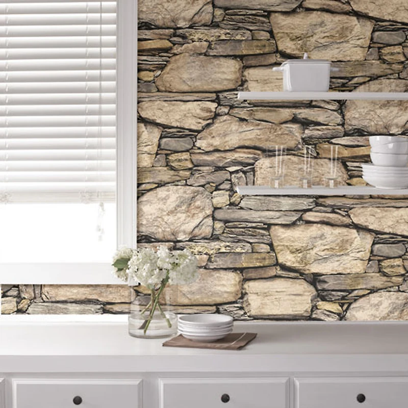 Papier peint autocollant Hadrian de NuWallpaper - Brun