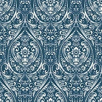 Papier peint autocollant Bohemian Damask de NuWallpaper - Bleu