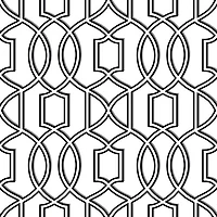 Papier peint autocollant Uptown Trellis de NuWallpaper - Noir/blanc
