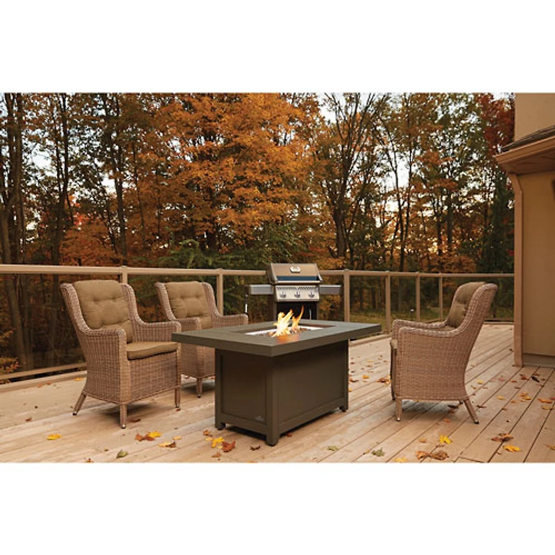 Napoleon Patioflame Hamptons Propane/Natural Gas Rectangle Fire Pit Table - 40,000 BTU