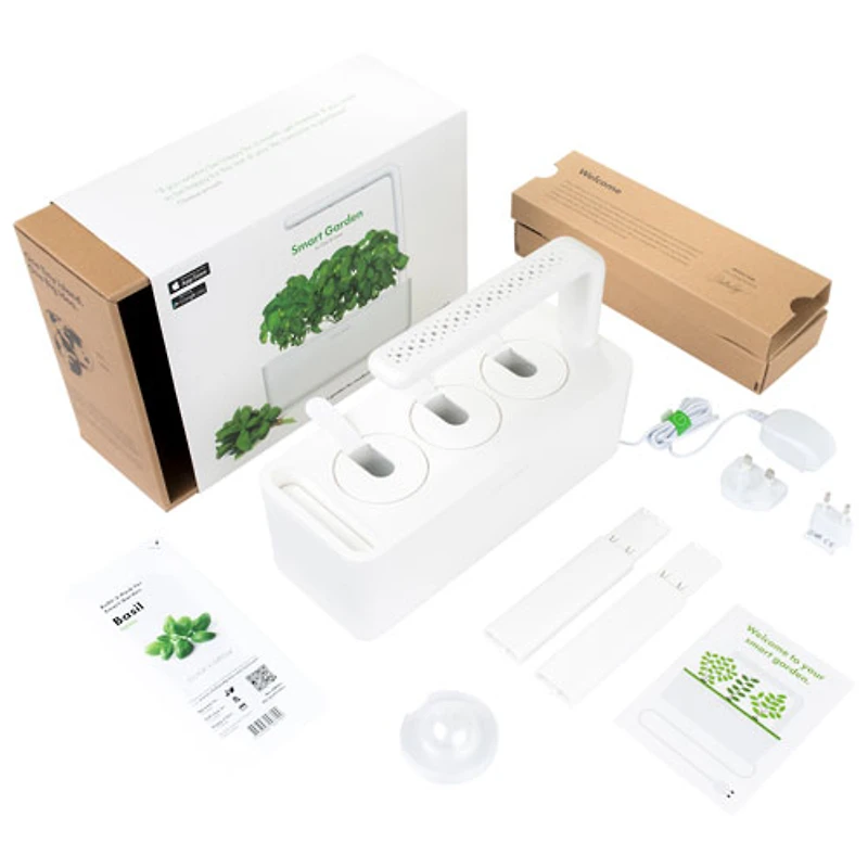 Jardin intérieur intelligent/capsule de basilic de Click & Grow (SGS1US) - Paquet de 3 - Blanc