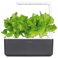 Click and Grow Smart Indoor Garden (SGS8US) - with Basil Seed Capsule Refill - 3 Pack - Dark Grey