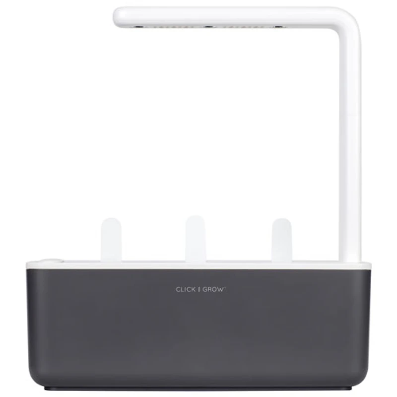 Click and Grow Smart Indoor Garden (SGS8US) - with Basil Seed Capsule Refill - 3 Pack - Dark Grey