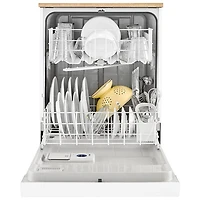 Whirlpool 24" 64dB Portable Dishwasher (WDP370PAHW) - White