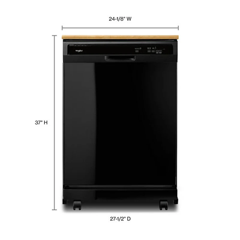 Lave-vaisselle mobile 24 po 64 dB de Whirlpool (WDP370PAHB) - Blanc