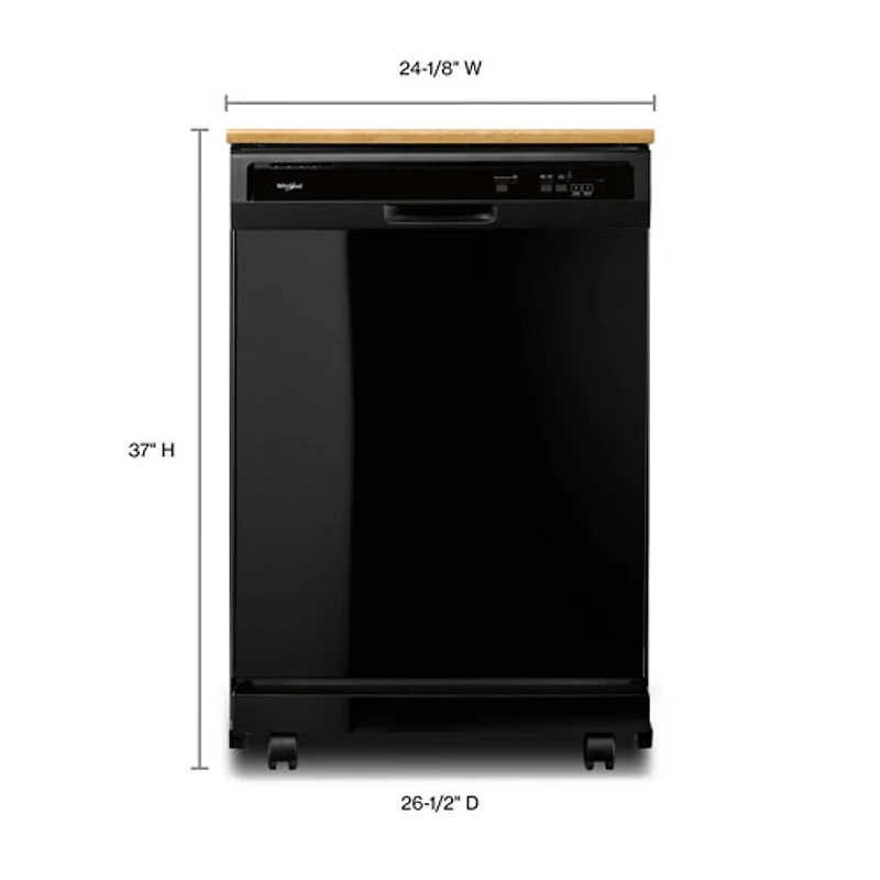Lave-vaisselle mobile 24 po 64 dB de Whirlpool (WDP370PAHB) - Blanc