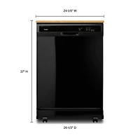 Lave-vaisselle mobile 24 po 64 dB de Whirlpool (WDP370PAHB) - Blanc