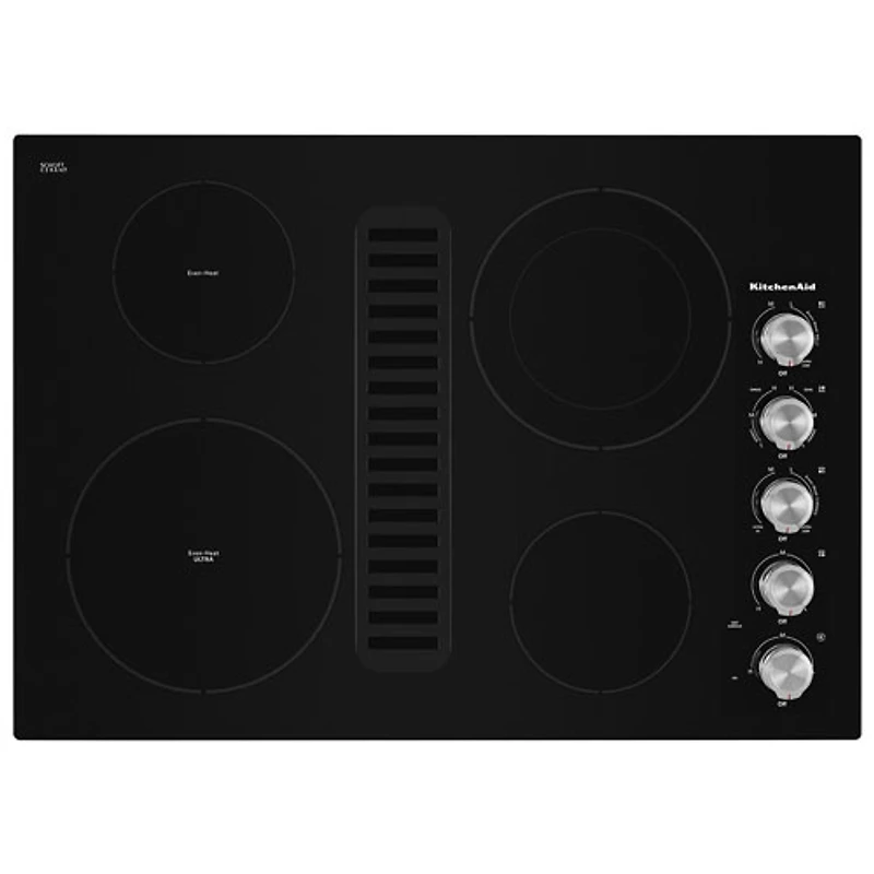 Surface de cuisson électrique lisse de 30 po de KitchenAid (KCED600GBL) - Noir