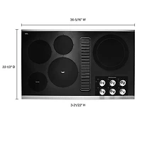KitchenAid 36" 5-Element Electric Cooktop (KCED606GSS) - Stainless Steel