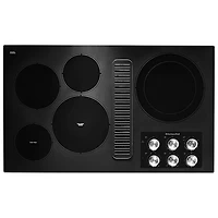 Surface de cuisson électrique lisse de 36 po à 5 éléments de KitchenAid (KCED606GBL) - Noir