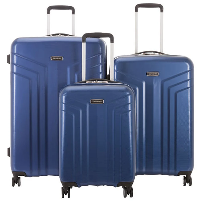 Ensemble de 3 valises rigides 4 roulettes Symphony DLX de Samsonite - Bleu marine - Exclusivité BBY