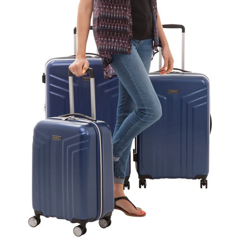 Ensemble de 3 valises rigides 4 roulettes Symphony DLX de Samsonite - Bleu marine - Exclusivité BBY