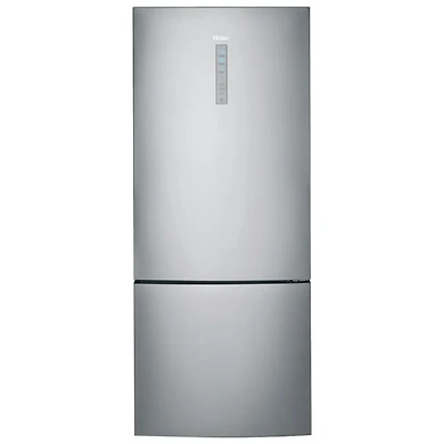Réfrigérateur à congélateur inférieur 15 pi³ 28 po de Haier (HRB15N3BGS) - Acier inoxydable