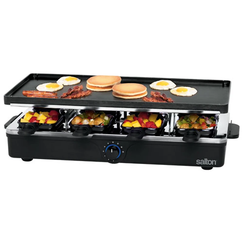 Salton Non-Stick Raclette Party Grill with Griddle