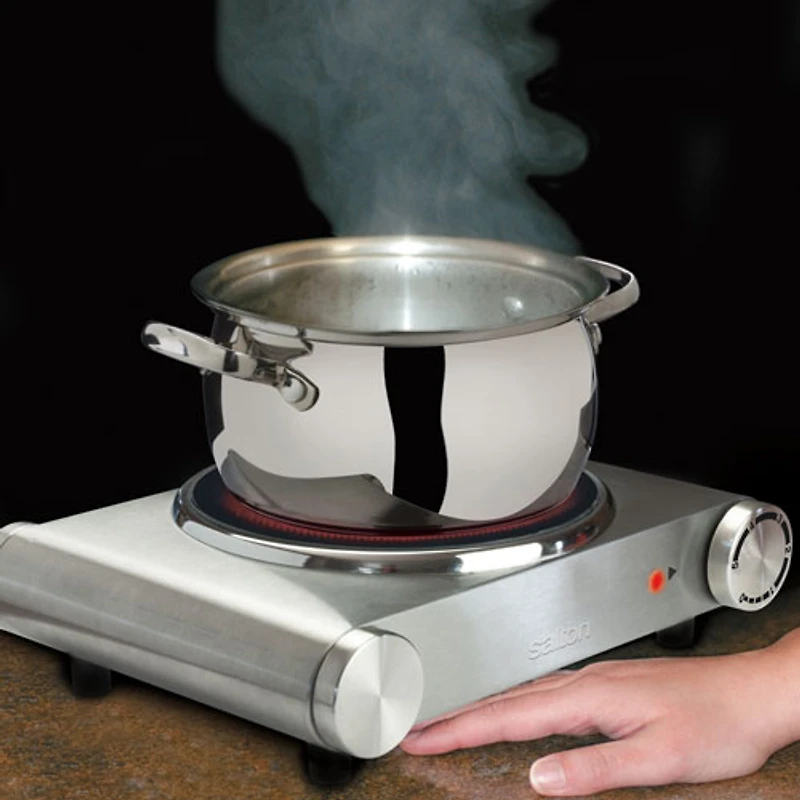 Salton Portable Infrared Cooktop - Single - Stainless Steel