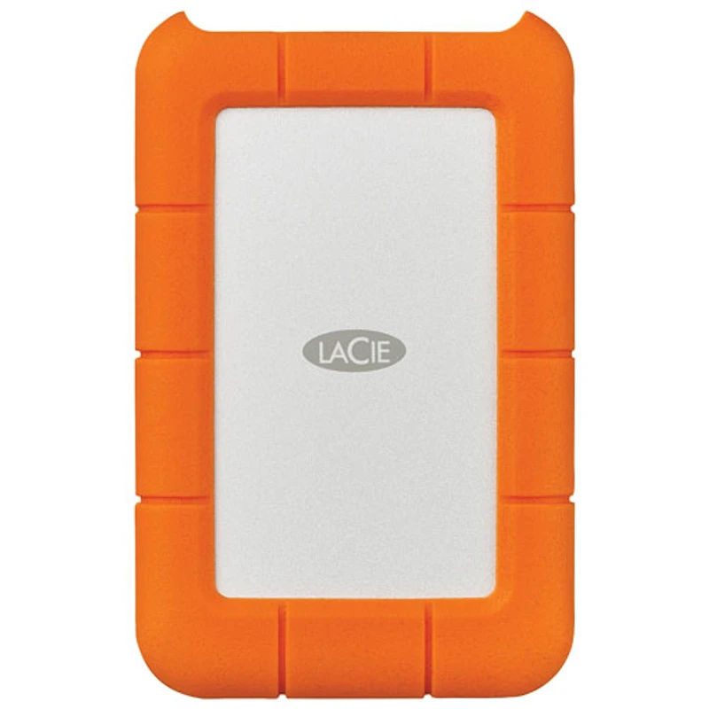 Disque dur externe portatif USB-C Rugged de 1 To de LaCie pour PC/Mac (STFR1000800) - Orange