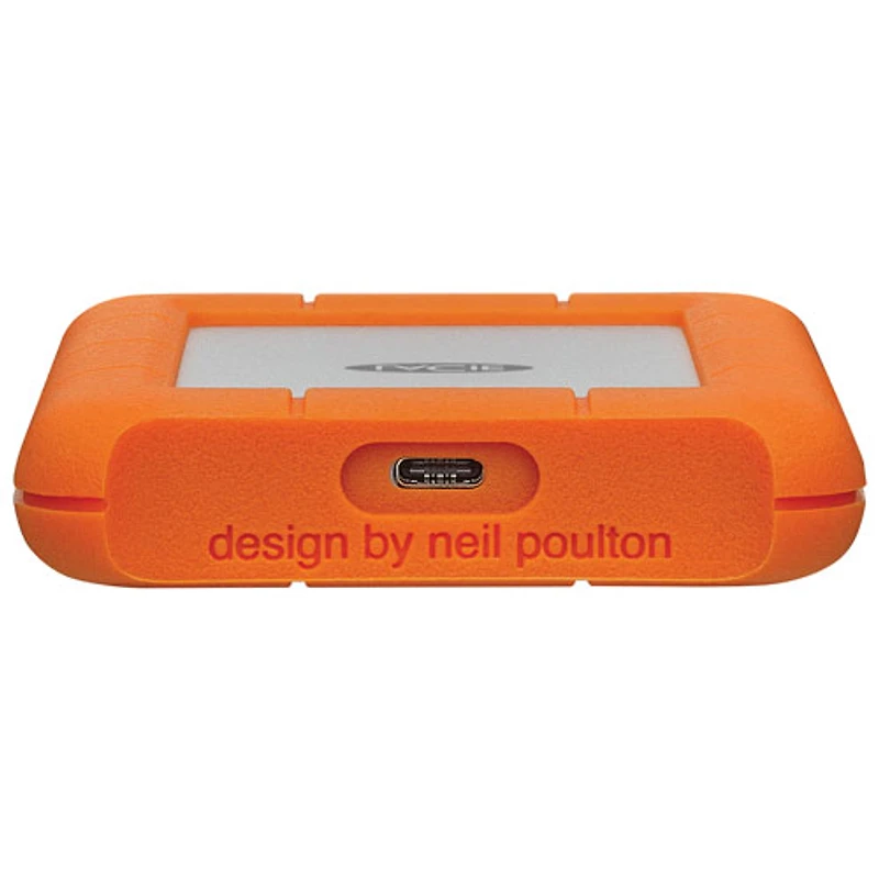 Disque dur externe portatif USB-C Rugged de 1 To de LaCie pour PC/Mac (STFR1000800) - Orange