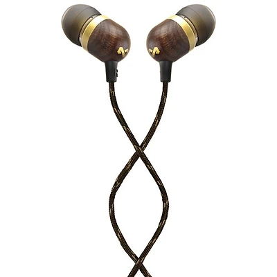 Écouteurs bouton avec micro Smile Jamaica de House of Marley - Laiton