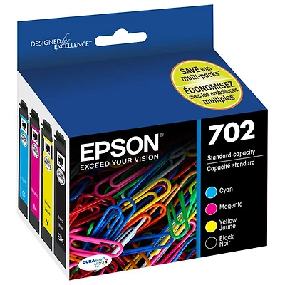 Cartouche d'encre couleur DURABrite d'Epson (T702120-BCS) - Paquet de 4