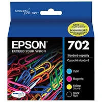 Cartouche d'encre couleur DURABrite d'Epson (T702120-BCS) - Paquet de 4