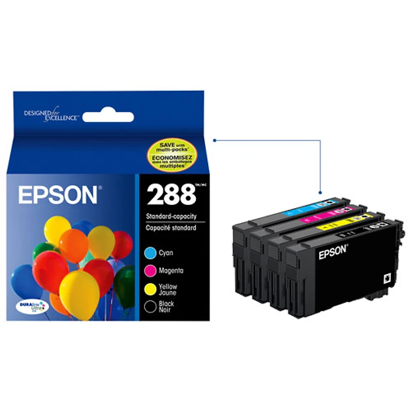 Epson DURABrite Colour Ink (T288120-BCS) - 4 Pack