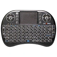 Lexma TK200 Wireless Backlit Ergonomic Mini Keyboard with Touchpad