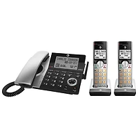 Téléphone avec/ss fil DECT 6.0 2 combinés identification appelant et répondeur AT&T (CL84207) - Arg