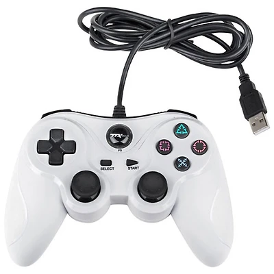 TTX Tech USB Controller for PS3/PC - White