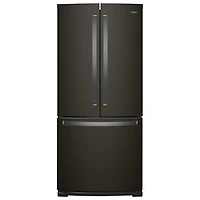 Whirlpool 30" 19.7 CuFt French Door Refrigerator w/ LED Lighting (WRF560SFHV)-Black Stainless Steel