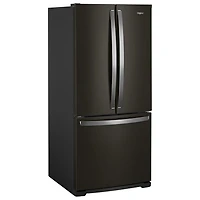 Whirlpool 30" 19.7 CuFt French Door Refrigerator w/ LED Lighting (WRF560SFHV)-Black Stainless Steel
