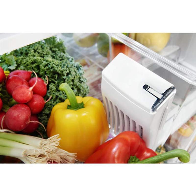 Réfrigérateur à deux portes 19,7 pi3 30 po de Whirlpool avec éclairage DEL (WRF560SFHV) - Inox noir