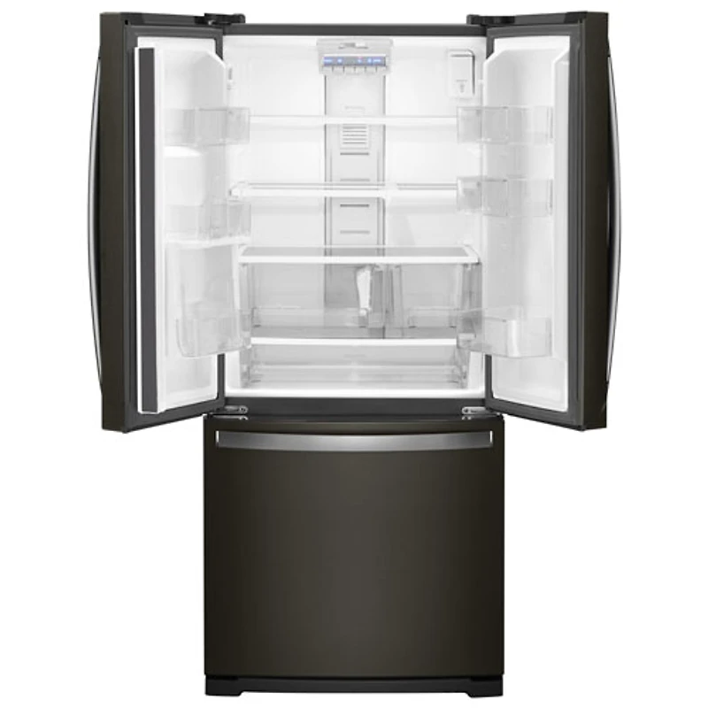 Réfrigérateur à deux portes 19,7 pi3 30 po de Whirlpool avec éclairage DEL (WRF560SFHV) - Inox noir