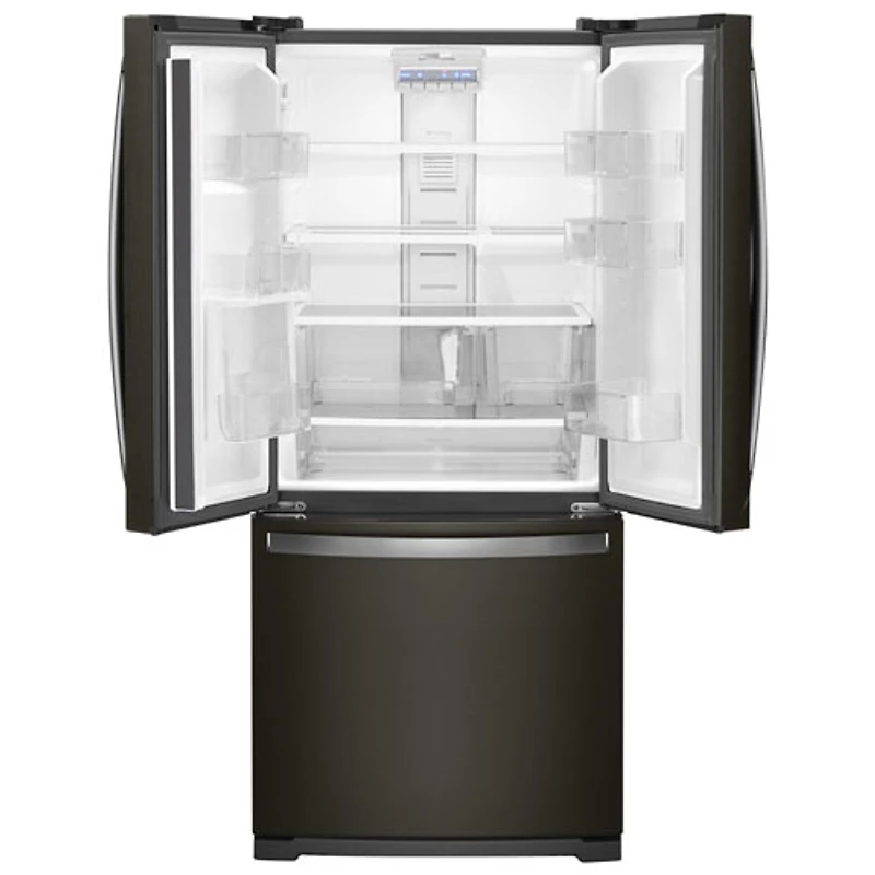 Réfrigérateur à deux portes 19,7 pi3 30 po de Whirlpool avec éclairage DEL (WRF560SFHV) - Inox noir