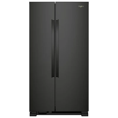 Whirlpool 36" 24.9 Cu. Ft. Side-by-Side Refrigerator with LED Lighting (WRS315SNHB) - Black