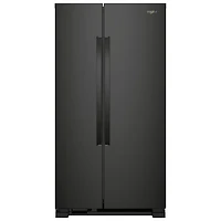 Whirlpool 36" 24.9 Cu. Ft. Side-by-Side Refrigerator with LED Lighting (WRS315SNHB) - Black