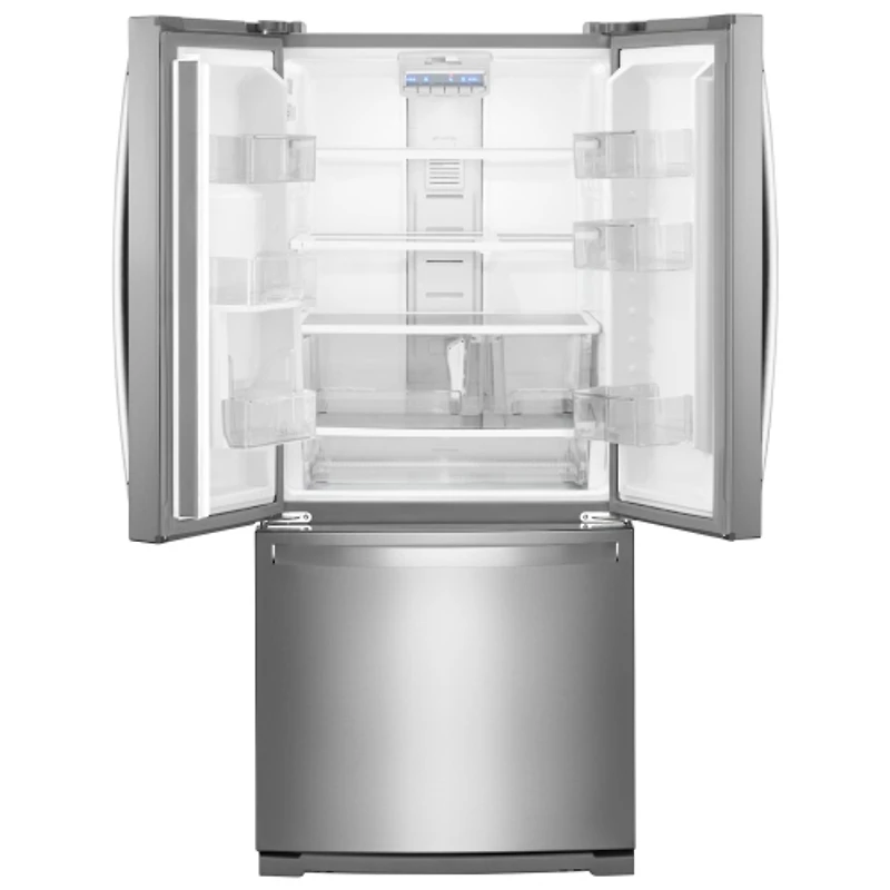 Réfrigérateur à deux portes avec éclairage DEL de 30 po et 19,7 pi³ de Whirlpool (WRF560SFHZ) - Inox