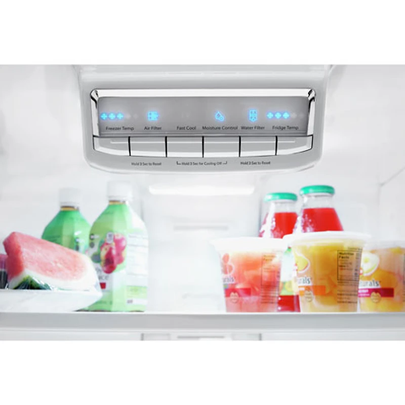 Réfrigérateur à deux portes avec éclairage DEL de 30 po et 19,7 pi³ de Whirlpool (WRF560SFHZ) - Inox