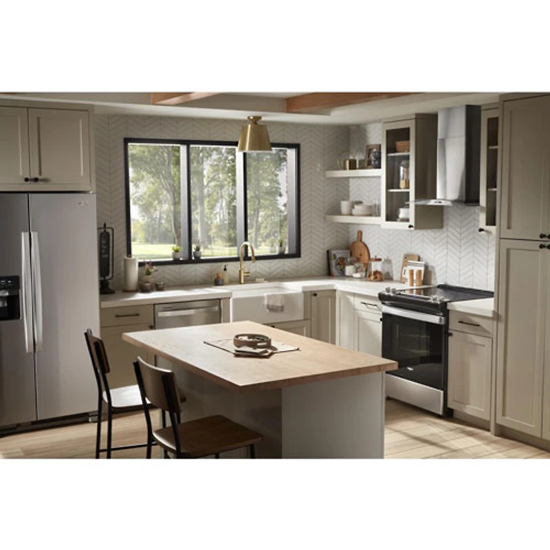 Whirlpool 36" 24.5 Cu. Ft. Side-By-Side Refrigerator w/ Ice Dispenser (WRS325SDHZ) - Stainless