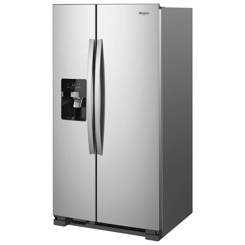 Whirlpool 33" 21.2 Cu. Ft. Side-By-Side Refrigerator with Ice & Water Dispenser - Stainless Steel