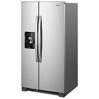 Whirlpool 33" 21.2 Cu. Ft. Side-By-Side Refrigerator with Ice & Water Dispenser - Stainless Steel
