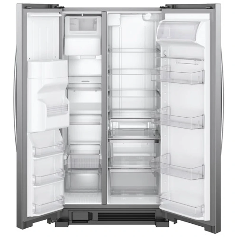 Whirlpool 33" 21.2 Cu. Ft. Side-By-Side Refrigerator with Ice & Water Dispenser - Stainless Steel