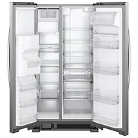 Whirlpool 33" 21.2 Cu. Ft. Side-By-Side Refrigerator with Ice & Water Dispenser - Stainless Steel