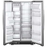 Whirlpool 33" 21.2 Cu. Ft. Side-By-Side Refrigerator with Ice & Water Dispenser - Stainless Steel